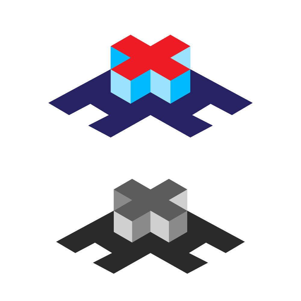 Isometric 3D Medical Cross Logo - Modern Healthcare Tech Vector Icon