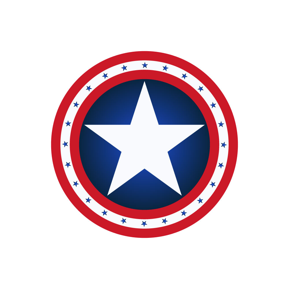 Patriotic American Shield Vector Illustration