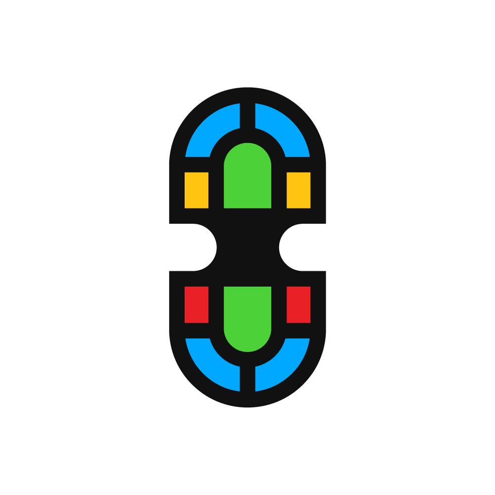 Abstract Letter H Capsule Geometric Logo Vector