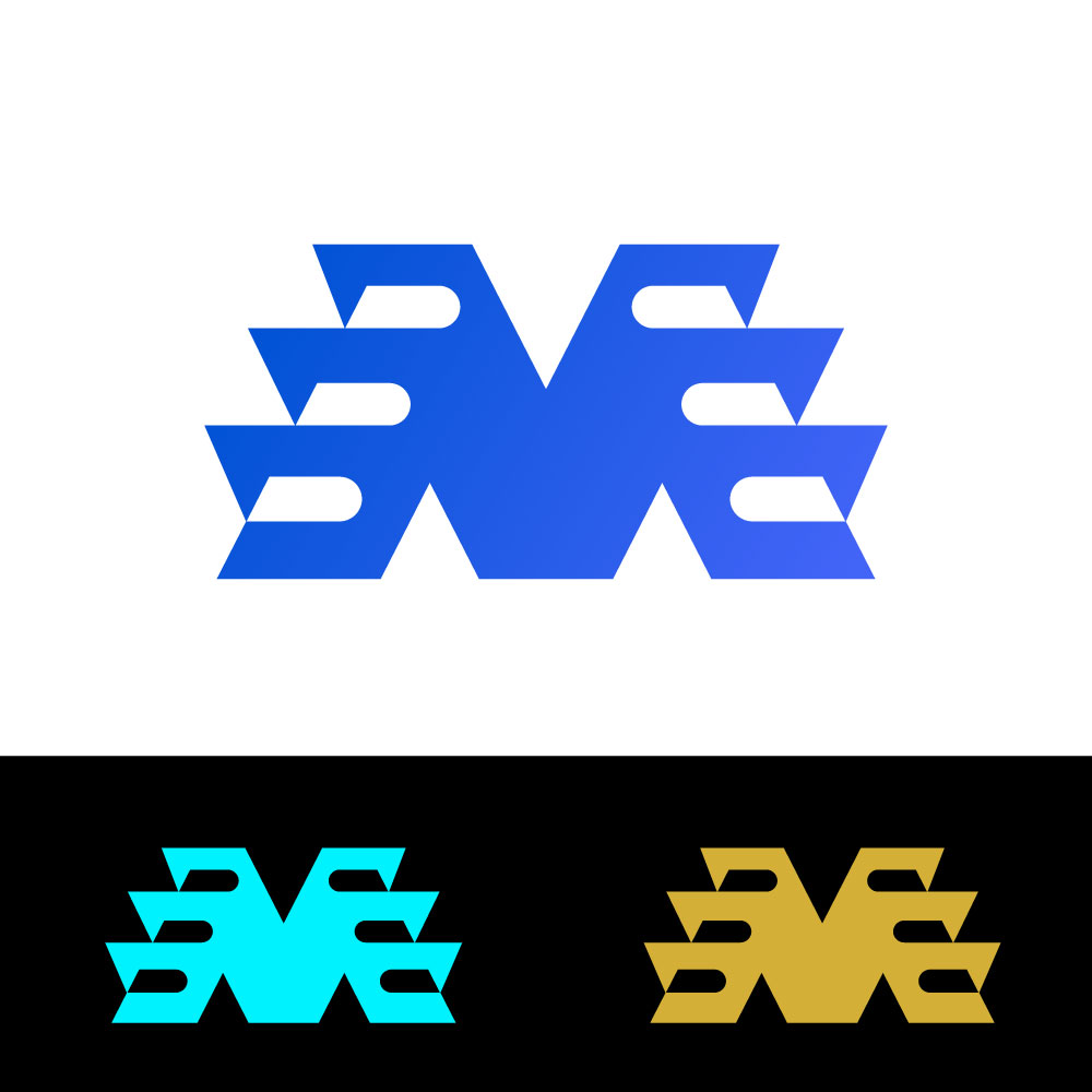 Abstract Letter M Monogram Logo