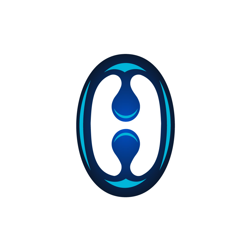 Letter H Monogram Logo - Modern Abstract Oval Emblem for Tech & Corporate Business
