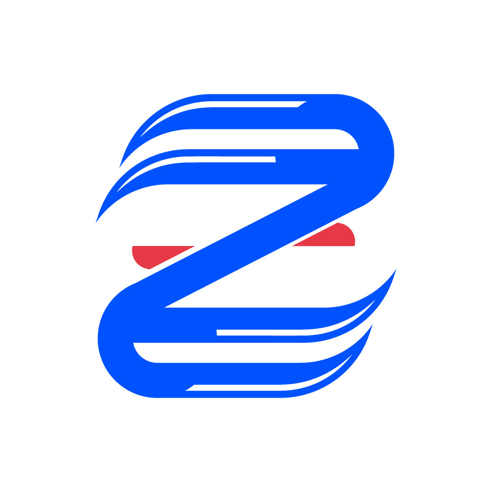 Abstract Letter Z Sporty Tech Logo Vector Illustration