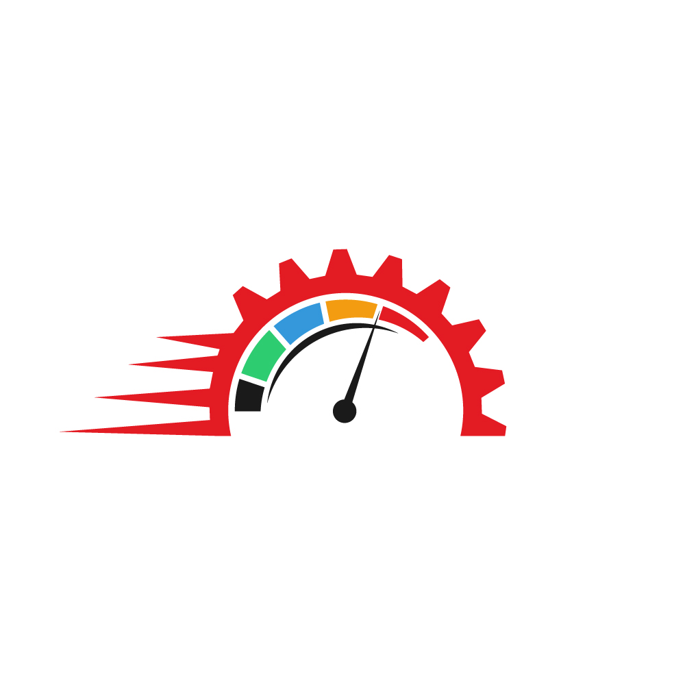 Dynamic Auto Speedometer Gear Logo Design