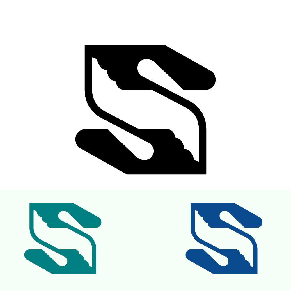 Letter S Handshake Business Logo Design