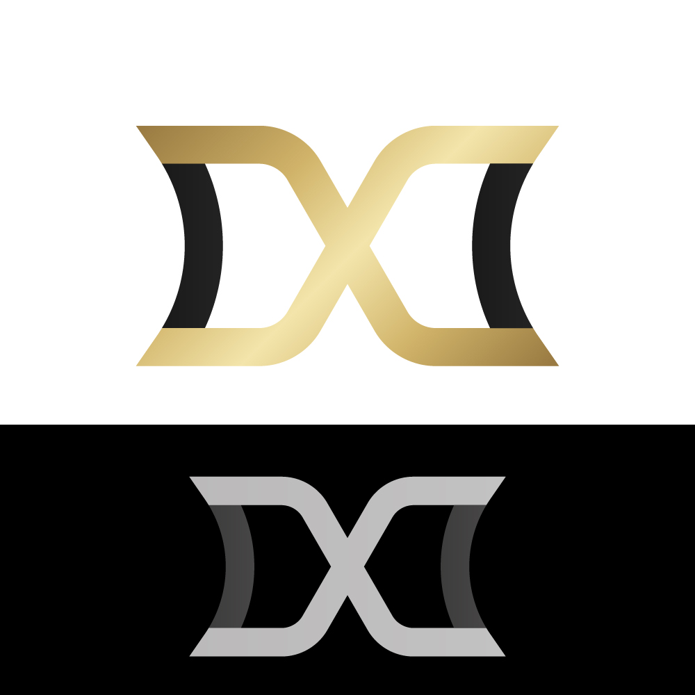 Luxury Monogram DX XD Logo Design - Minimalist Letter D and X Vector Icon for Business Branding