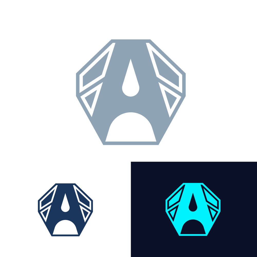 Futuristic Hexagonal Letter A Logo Template
