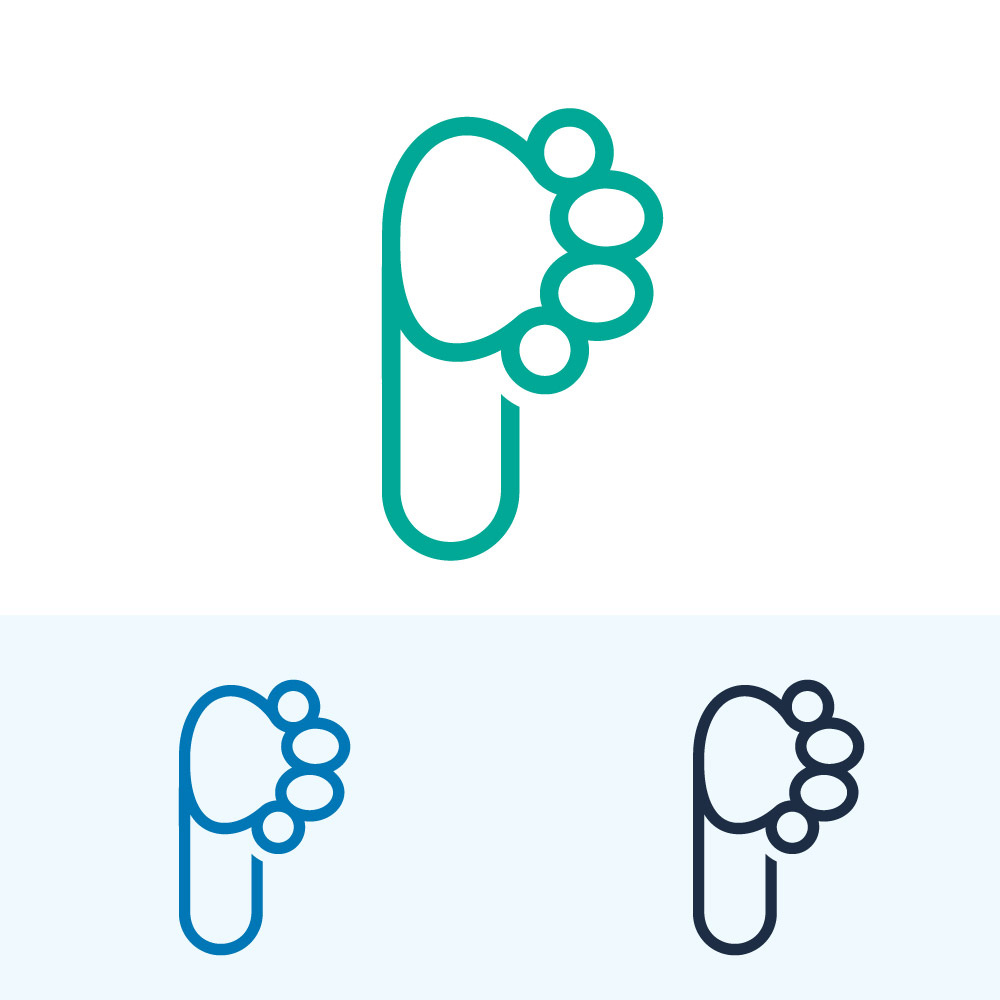 Podiatry Foot Care and Medical Capsule Logo Vector Template