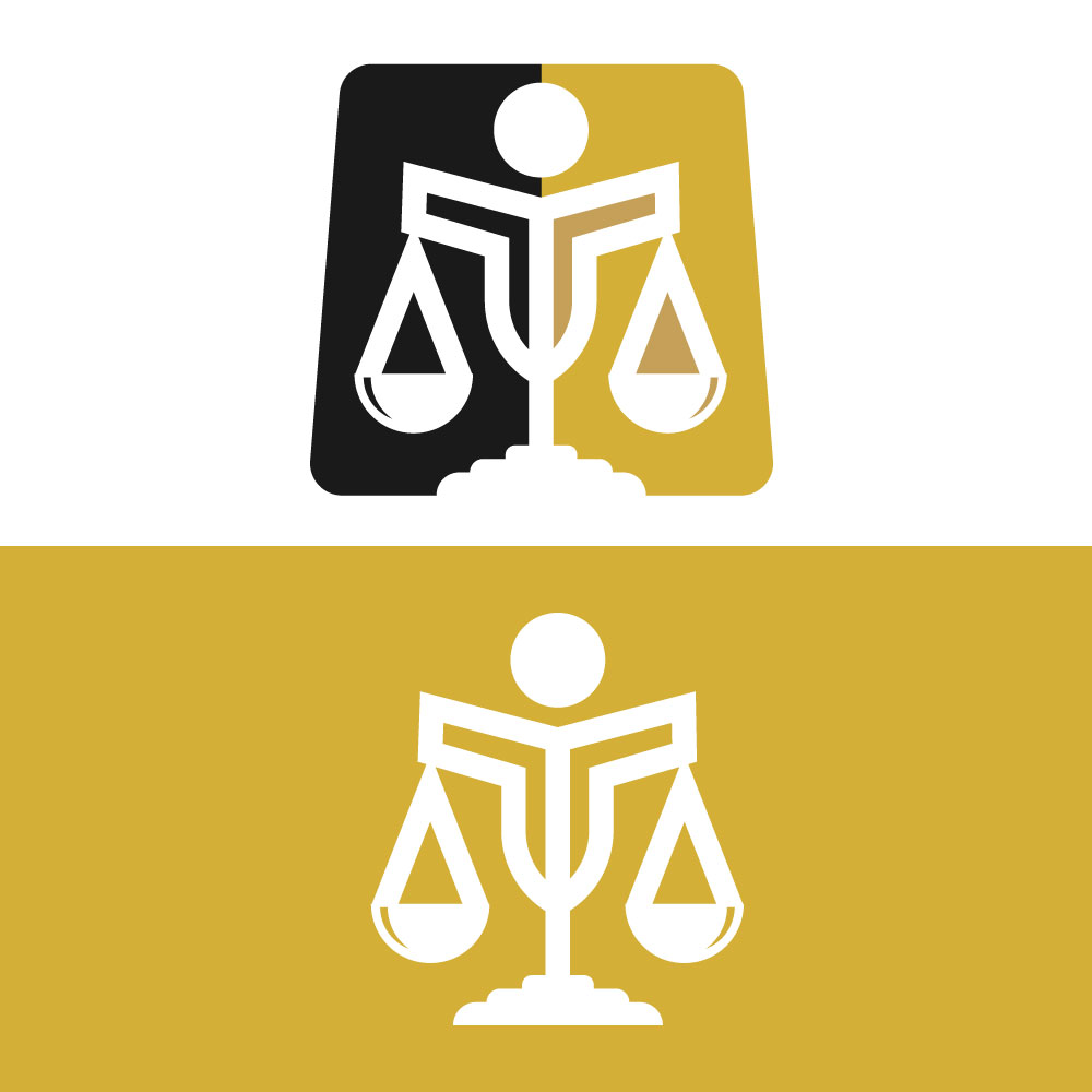 Modern Law Scales and Attorney Justice Logo Vector