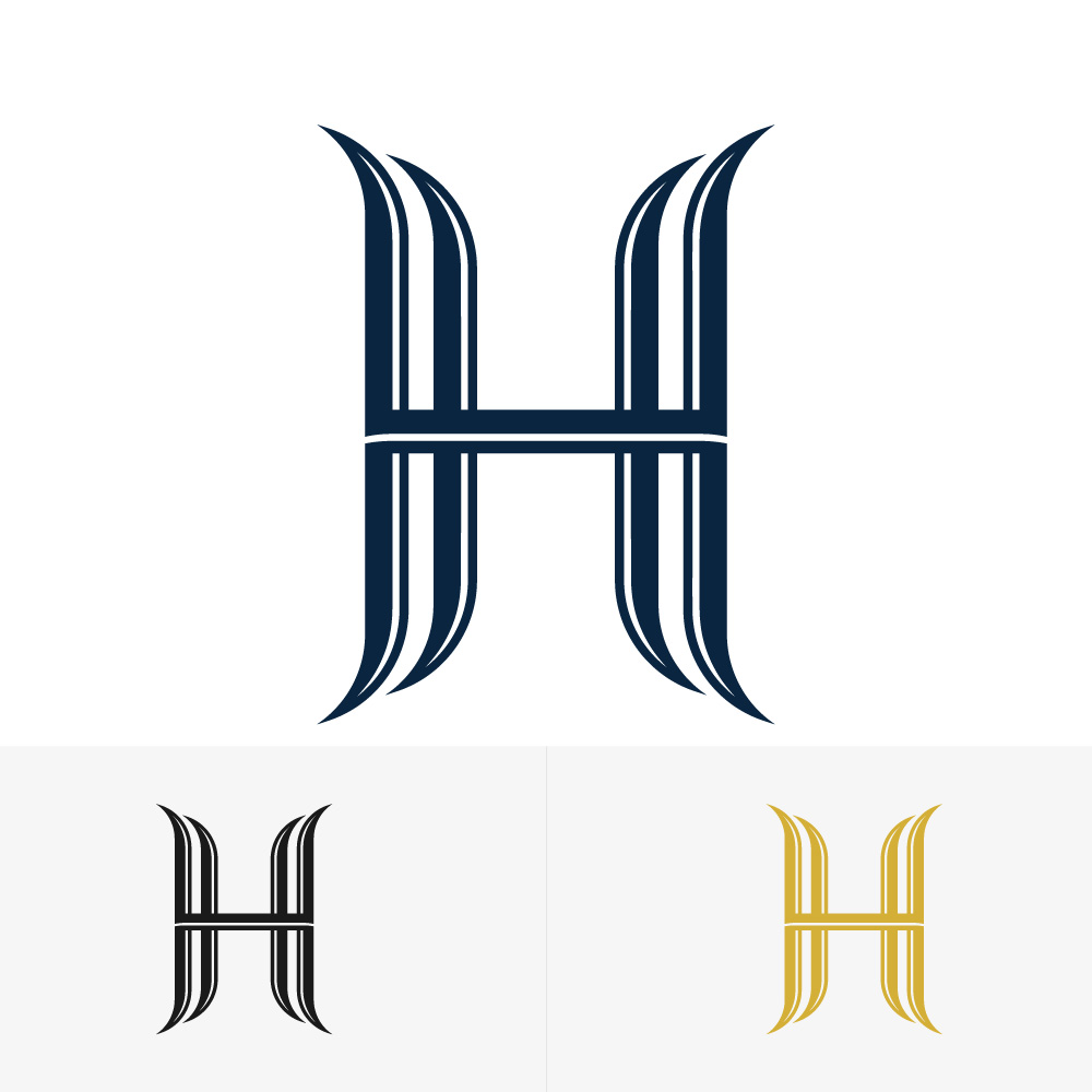 Premium Abstract Letter H Monogram Logo Icon