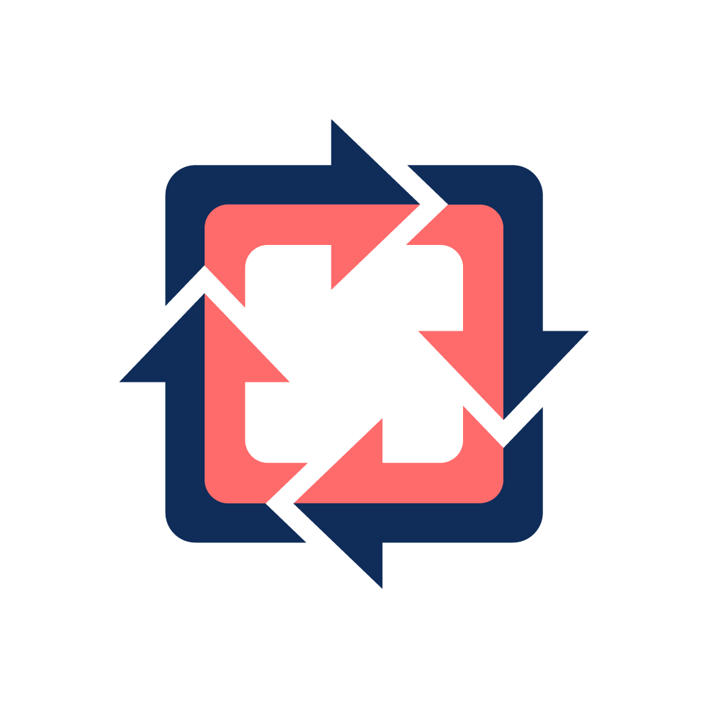 Modern Abstract Square Geometric Arrow Logo Element