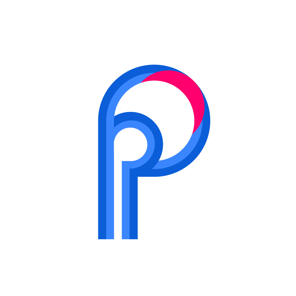 Modern Abstract Geometric Letter P Logo Vector Icon