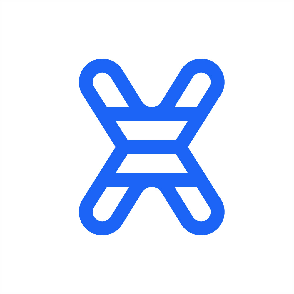 Abstract Letter X and Chromosome Science Logo Vector