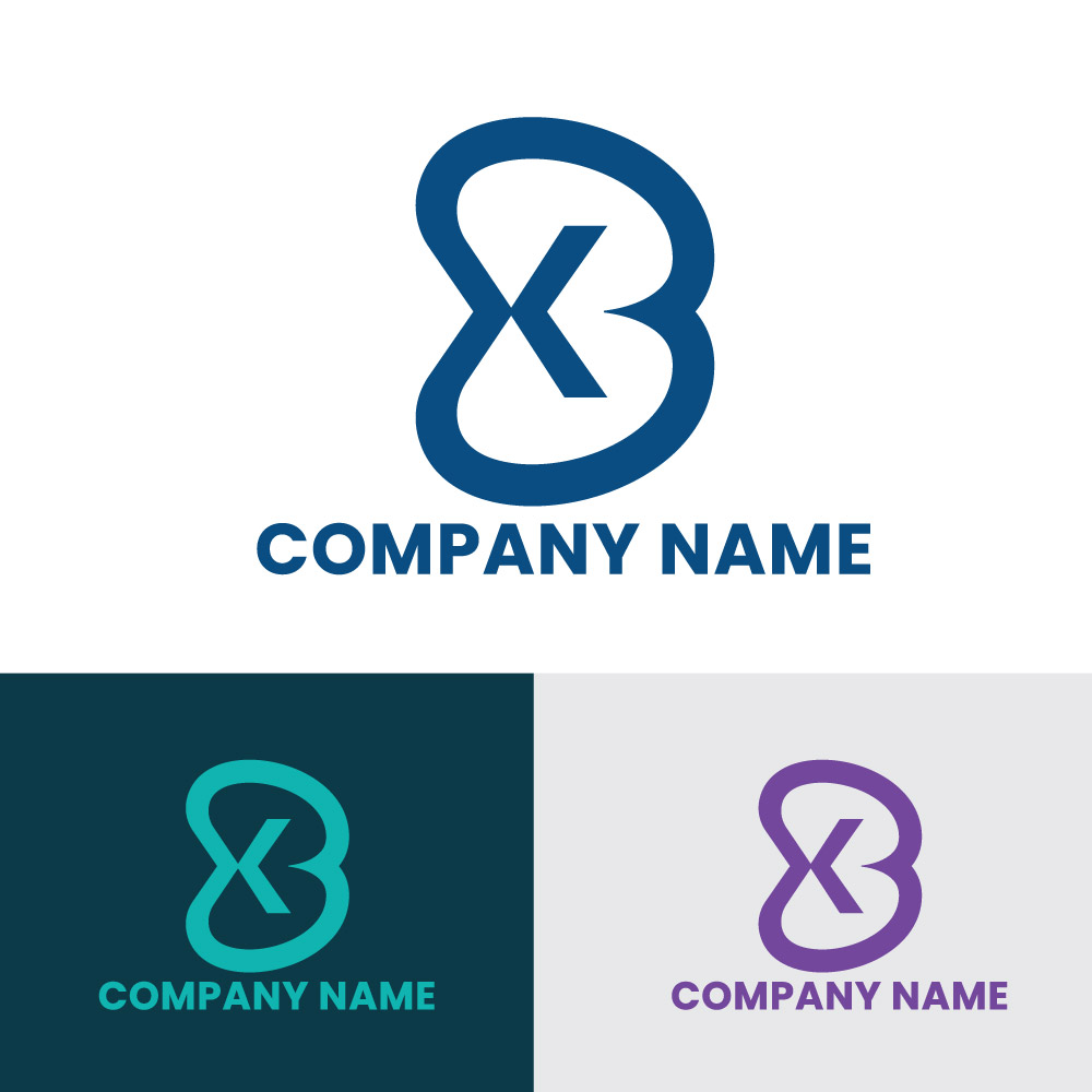 Modern Abstract Letter BX Logo Design Vector Template